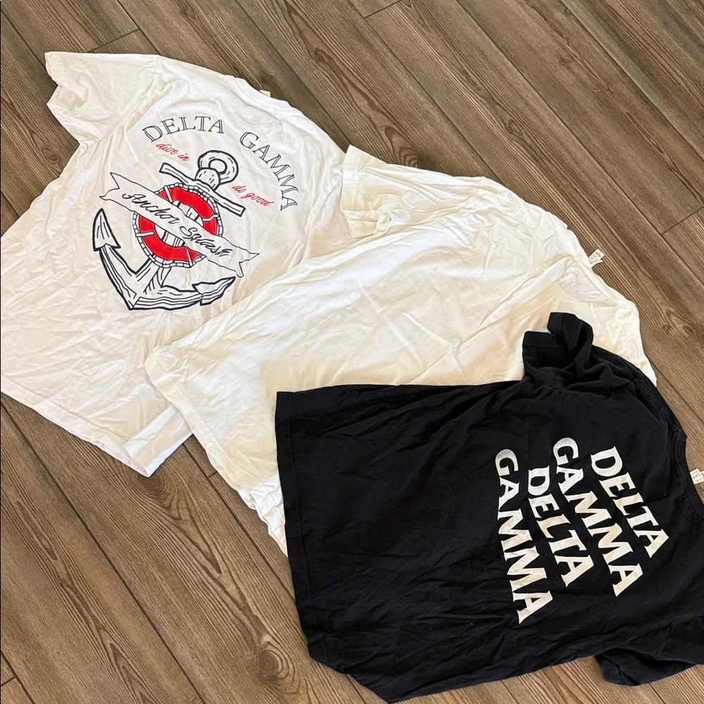 Delta Gamma White and Black T-Shirts Set - Picture 2 of 5